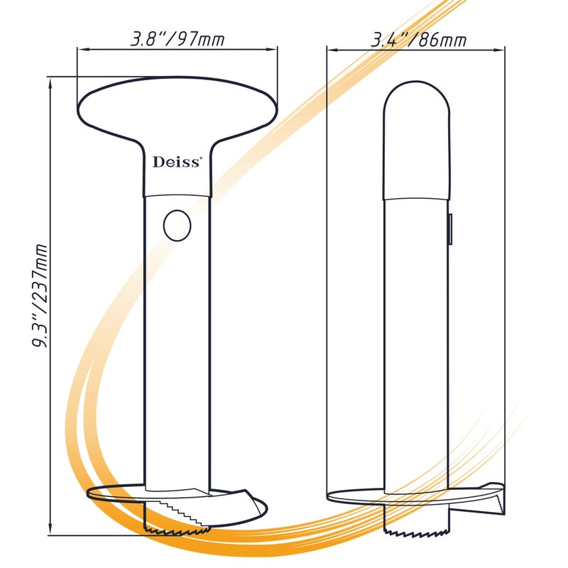 Deiss PRO Pineapple Corer - أداة تقطيع الأناناس 2 في 1 من الفولاذ المقاوم للصدأ وأداة تقطيع المطبخ - أداة تقطيع الأناناس وأداة تقطيع - أداة تقطيع الفاكهة وتقطيع الأناناس - آمنة للاستخدام في غسالة الأطباق - Image 5